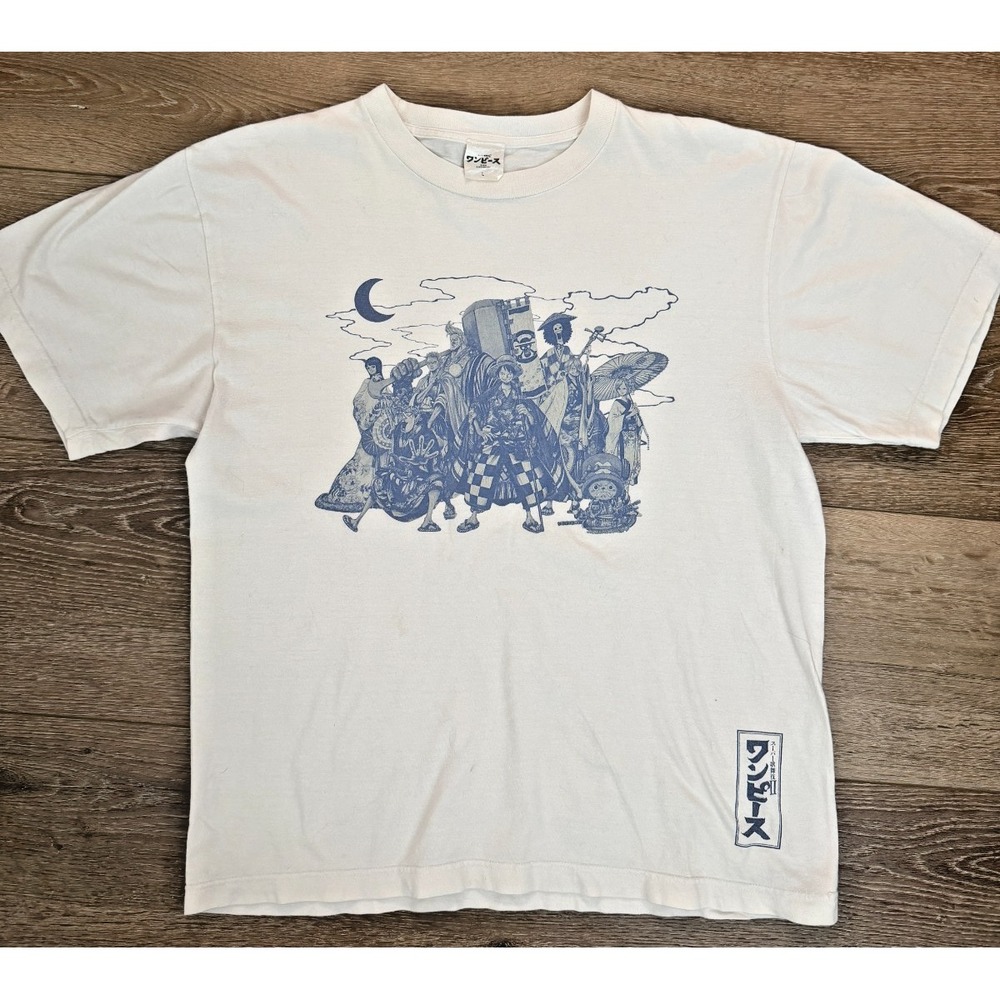 GU x One Piece Straw Hat Crew Graphic T-Shirt Size L Anime Manga